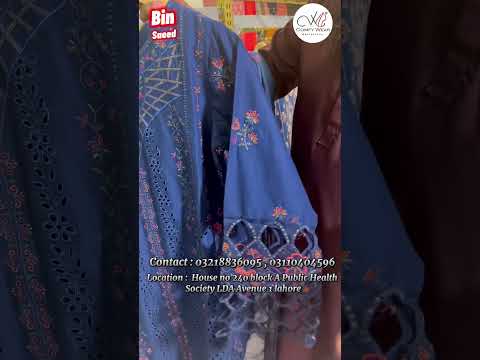 Bin Saeed Chikenkari #youtubeshorts #shorts #dresses #binsaeed