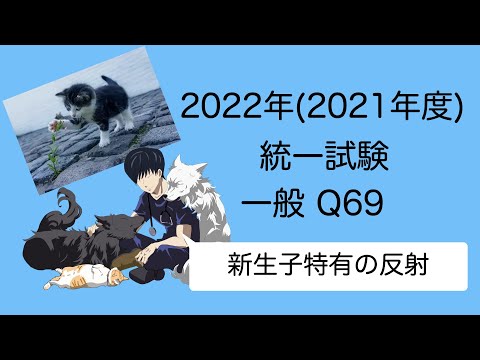 2022一般Q69『新生子特有の反射』 愛玩動物看護師国家試験対策