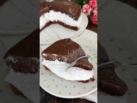 TORTA CIOCCOLATO E PANNA CON GLASSA AL  BUDINO  #lericettedigessica