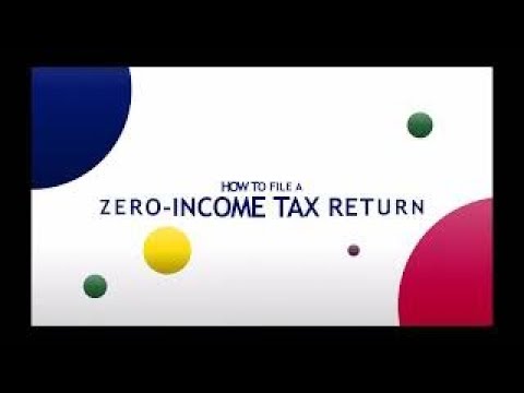 How to File a Zero Income Tax Return