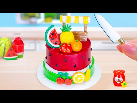 Amazing RAINBOW Cake Satisfying Miniature | Rainbow Cute Cake Decorating Mini KitKat Cake