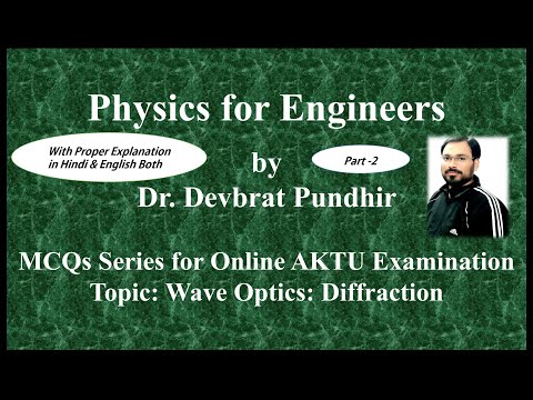 MCQs of Physics for Online AKTU Examinations 2020-21 Wave Optics: Diffraction Part 2