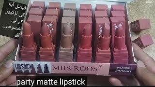 miss rose matte lipstick shades/Party Miss Rose  soft Color Shades by uzma mujahid