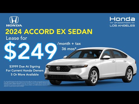 Unlock Your Desire: Lease the 2024 Honda Accord EX at Honda of Downtown LA