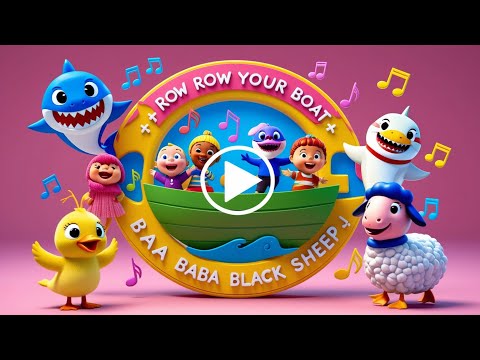 Baby Shark + Row Row Your Boat + Five Little Ducks + Baa Baa Black Sheep | Kids Song Mashup