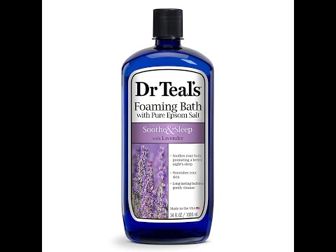 Dr Teal’s Foaming Bath with Pure Epsom Salt, Soothe & Sleep with Lavender, 34 fl oz, Purple  Amazon