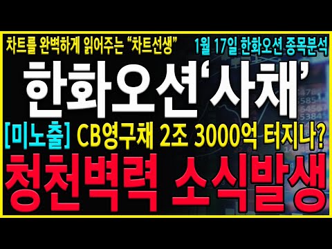 [한화오션 주가 전망]"긴급" 와...반드시 확인하셔야 합니다. 2조 3000억 CB 40,350원 수출입은행 사채청구하나? 하지만 급등은 나온다! #hd현대마린솔루션 #한화오션