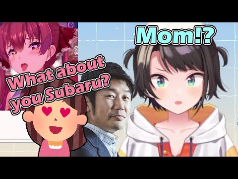 Subaru irl mom charmed by Yagoo, saw Marine putting out her tongue and...[hololive/ENG Sub]