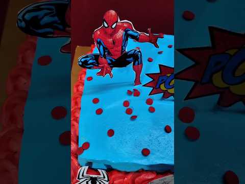 Spiderman 🕷️ 🕸️ Theme Cake #shorts #cakedesign #spidermancake #clarisascreations