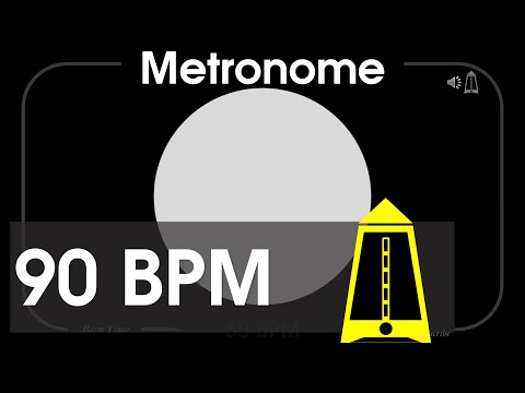 90 BPM Metronome - Moderato - 1080p - TICK and FLASH, Digital, Beats per Minute