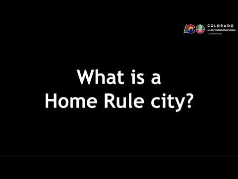 What is a Home Rule City?