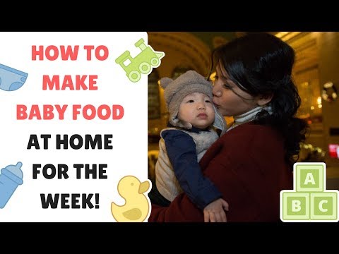 HOW TO MAKE BABY FOOD AT HOME for the week! Super Easy!