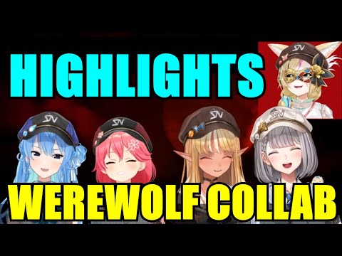 Shiraken Werewolf Game Collab Stream Highlights (Miko, Suisei, Flare, Noel, Polka)【Hololive】