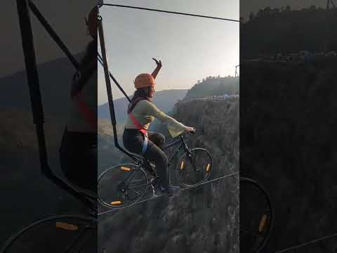 Sky cycling Thrilling experience at Bhimkund Adventure park Chikhaldara #adventure