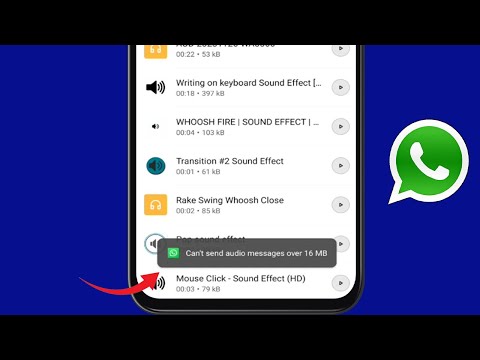 Whatsapp Can't Send Audio Messages Over 16MB | How to Send Audio on Whatsapp More than 16MB