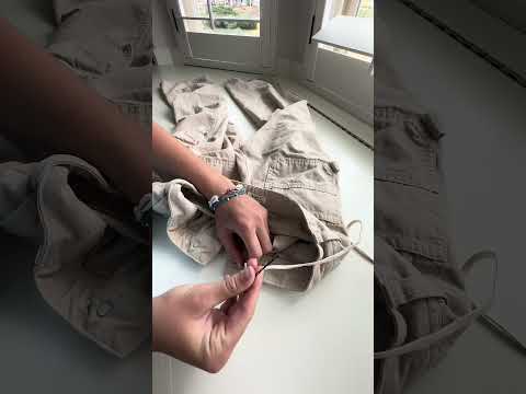 Are your jeans too big? Try this hack! #shorts #diy #viral