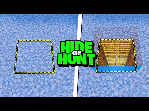 I made a Secret Minecraft base UNDER WATER! (Hide Or Hunt Minigame)