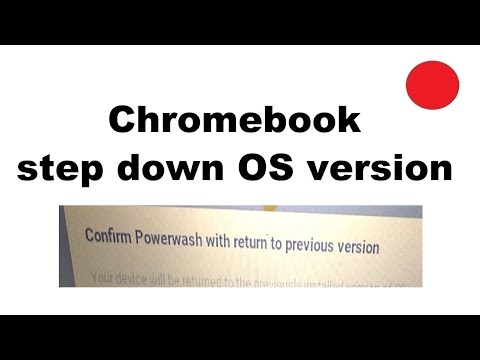 Revert chromebook to previous OS version