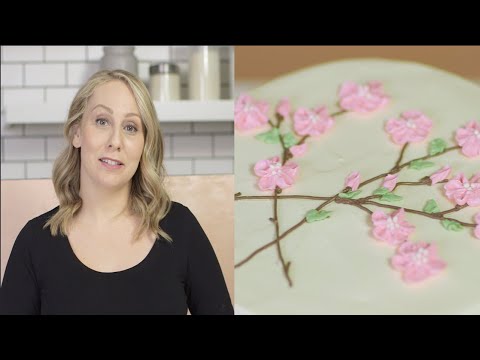 Cherry Blossom Cake - Frosted