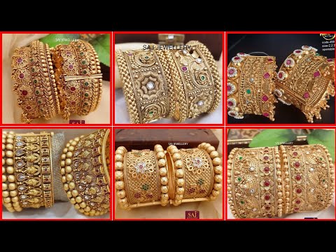 Regal Gold Bangle Sets: South Indian Bridal Elegance A Touch of Royalty: Gold Bangle Sets for Brides