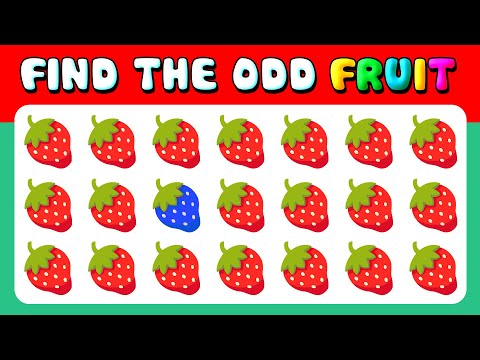 203 Puzzles for GENIUS (Full) | Find the ODD One Out - Fruits Edition New 🍓🍇🍉| Quiz Lion