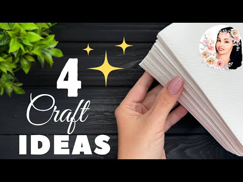 4 IDEAS ✨ How to make Easy Tissue Paper Flowers  DIY Paper Crafts