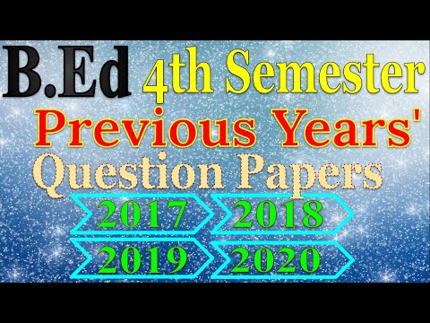 #OldQuestionPapers "B.Ed-4th Semester Question Papers" #BEd4thSemsterPreviousYearsQuestionPapers