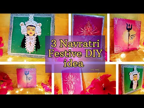 3 Best and Easy Navratri wall hanging using weast material ll How to make a festive wall hangings 🪔