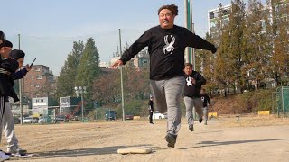 일반인과 150kg의 전직 야구선수가 달리기를 붙으면? #최준석 #이대형