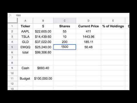 Automatic Functions in Spreadsheets for Investors (LARGE PRINT)