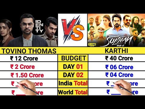 Sulthan movie vs Identity movie Lifetime worldwide total collection Comparison video।।