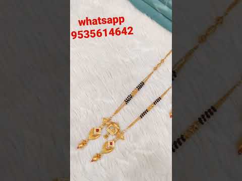 Rajwadi ganthan/1 gram matt polish long rajwadi mangalsutra/simple Rajwadi mangalsutra/tushi/gheru