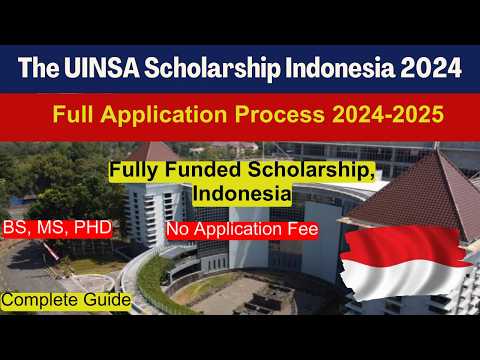 How to Apply for UINSA Scholarship 2024 | International Students USIS in Indonesia | Complete Guide