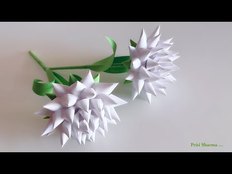 How To Make Beautiful Paper Flowers / DIY / Paper Craft @PritiSharma