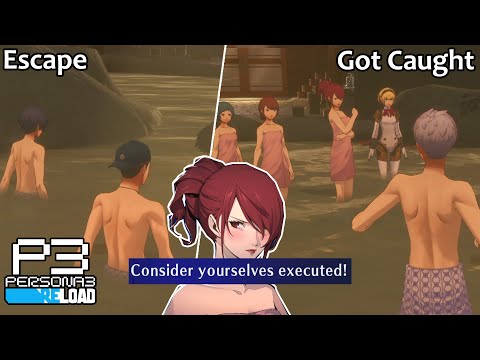 Kyoto Hot Spring Event: Escape And Getting Caught Scenario Scene - Persona 3 Reload