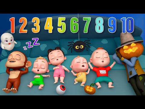 Ten in the Bed - Halloween Version | Halloween Dress Up | PulkaCoco‬ Nursery Rhymes & Kids Songs