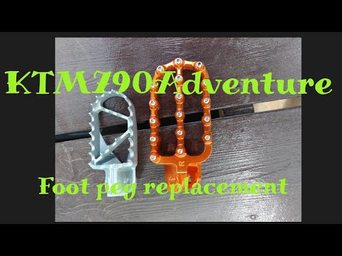 KTM 790 Adventure wide Foot peg Exchange best  Foot peg off road　ワイドステップ交換