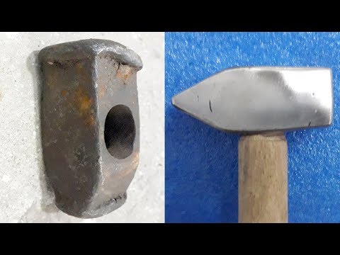 Rusty Restoration of an Old and Damaged Hammer Tool