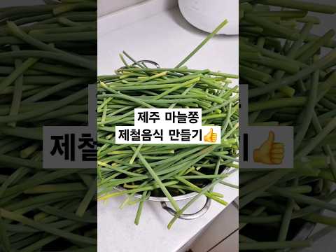 제주 마늘쫑 뽑아서 반찬 만들기🌱🌱🤤#shorts