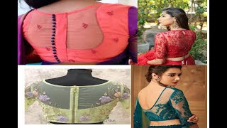 latest Net Blouse Designs Images Net Saree Blouse Designs #Net Sleeves Designs #Net Blouse