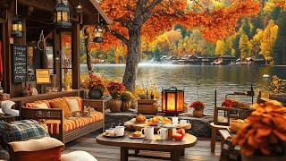 Relaxing Bossa Nova Jazz by the Lake: Autumn Terrace with a View & Warm Coffee For Work, Soul, Cafe