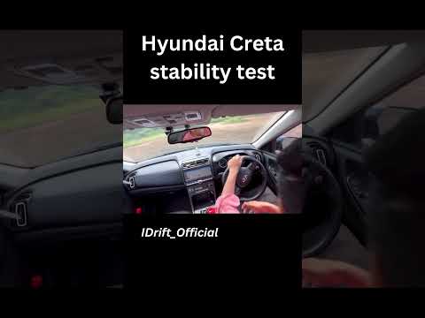 Hyundai creta stability test at 80kmph.  #suv #creta #hyundai #drift