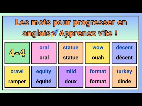 (4-4)Les mots indispensables pour progresser en anglais -Améliorez votre vocabulaire dès aujourd'hui