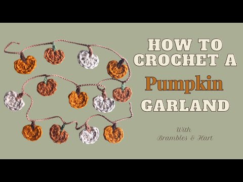 Crochet Pumpkin Garland Tutorial - Autumn Decor 🎃🍂