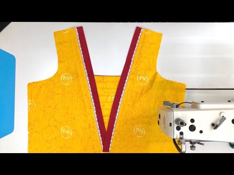 Neckdesign/ neck cutting and stitching | Pintucks with lace neck design | 2024