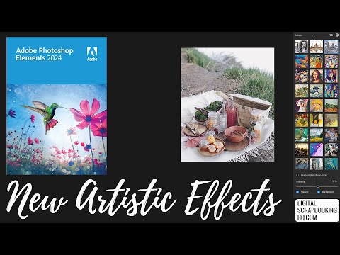 How to use Artistic Effects in Photoshop Elements 2024