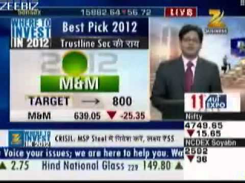 Mr, VInay Gupta Director Trustline Securities addressing Best Picks 2012 on Zee Business LIVE