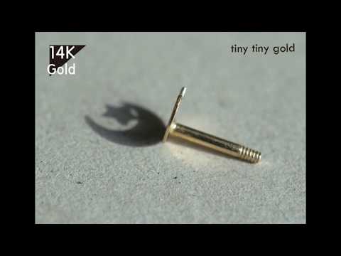 tinytinygold l Tiny 14K Solid Gold Piercing