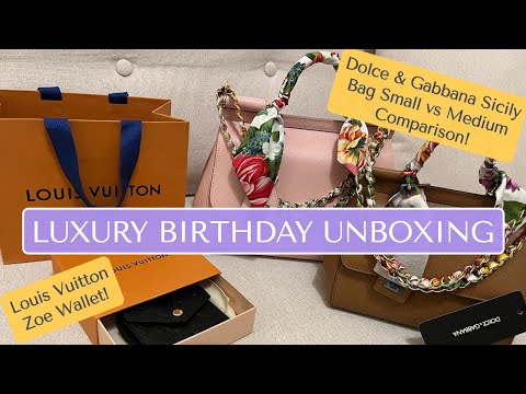 MY BIRTHDAY UNBOXING OF THE MOST BEAUTIFUL BAG 😍 | Dolce & Gabbana Sicily Scarf Bag | LV Zoe Wallet