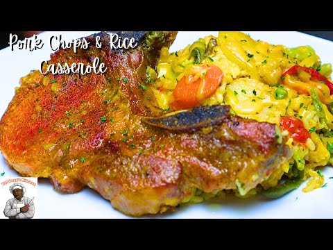 BAKED PORK CHOPS AND RICE RECIPE  TO MAKE PORK CHOPS & RICE CASSEROLE AT HOME VIDEO RECIPE